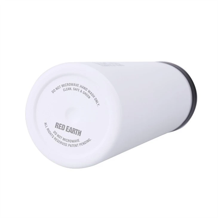 Simple White Stainless Steel Vacuum Insulated Thermal Drinking Water Bottle