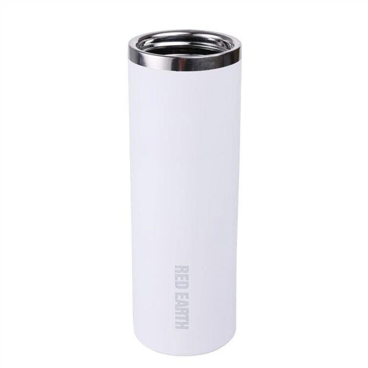 Simple White Stainless Steel Vacuum Insulated Thermal Drinking Water Bottle