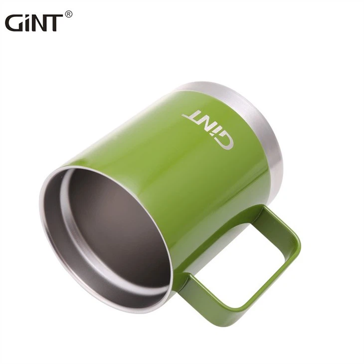 Customized Stainless Steel Insulated Travel Coffee Vacuum Mug With Handle And Sliding Lid